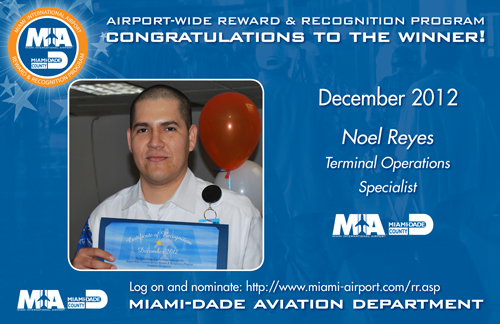 Congratulations to Nilsa Brave, from HomeLand Security, R&R winner for November 2012