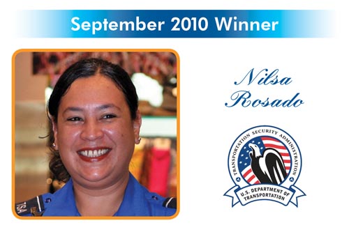 Congratulations to the Reward and Recognition winner for September 2010 - Nilsa Rosado - TSA
