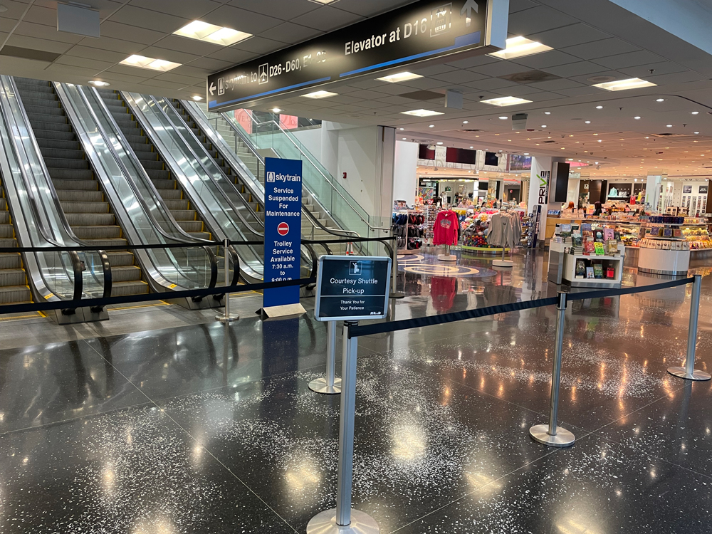 Concourse D Courtesy Shuttle Pickup Station