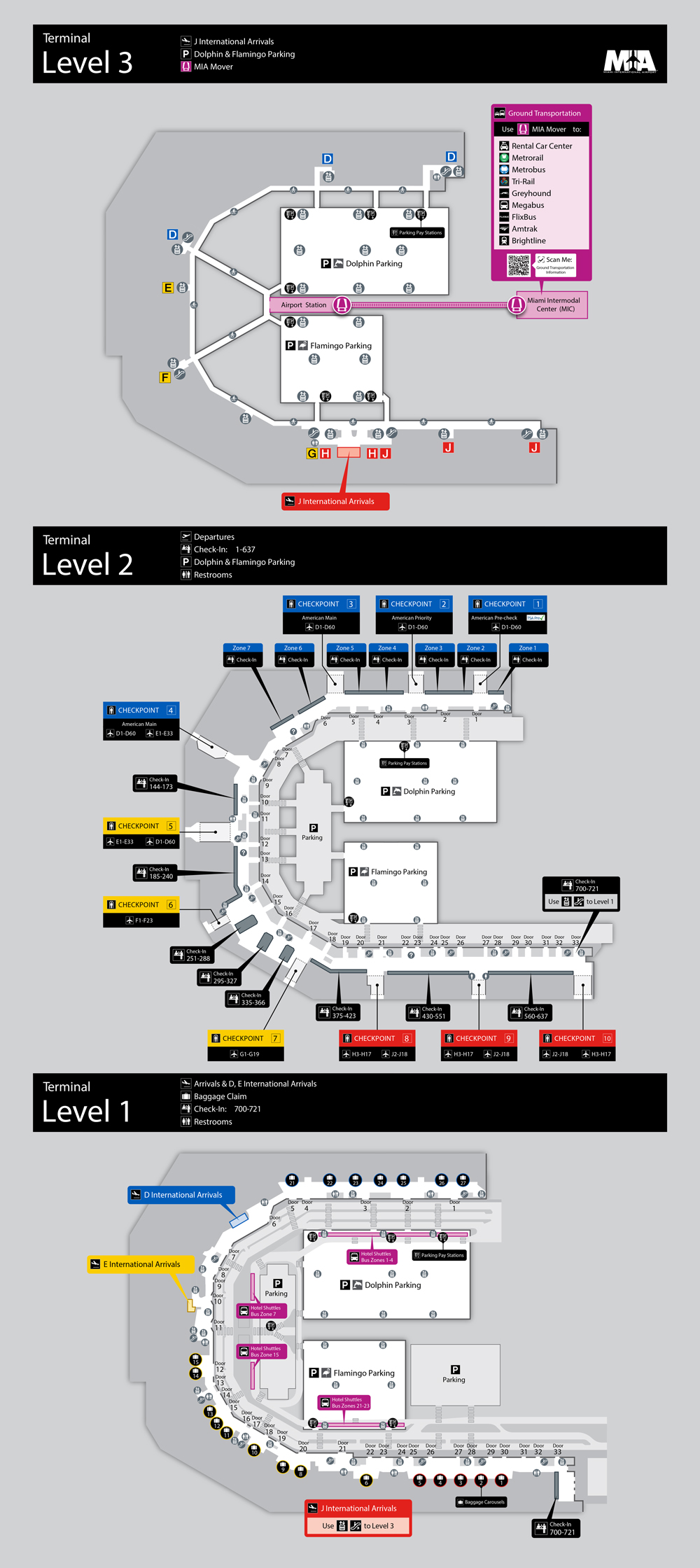 Miami Airport Terminals Miami International Airport Terminal Maps GXQEE