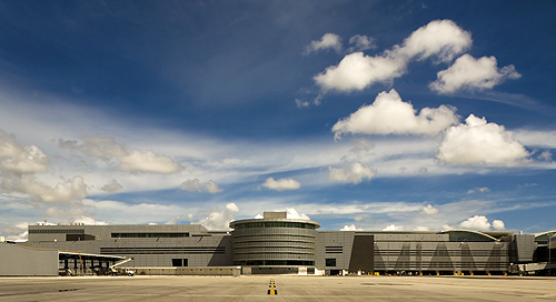 View of South Terminal from MIA's ramp area